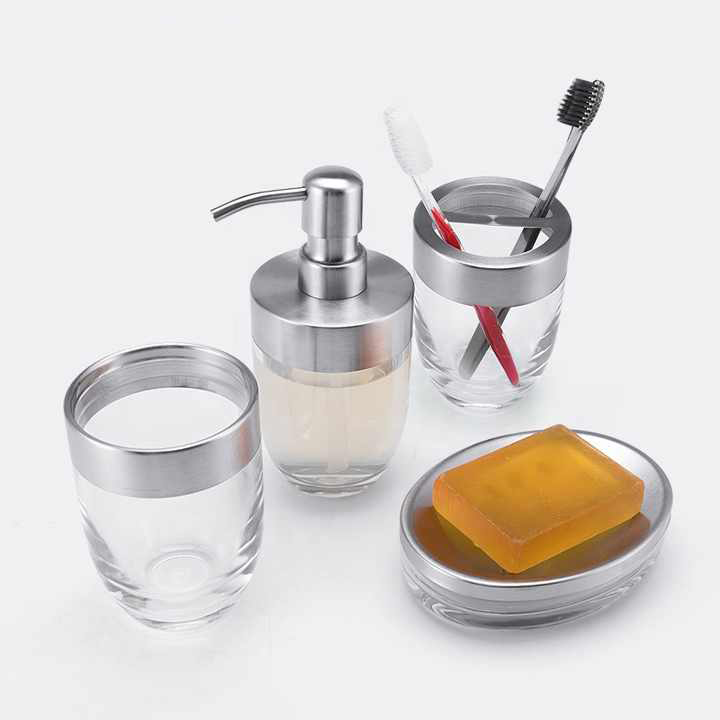 acrylic bathroom accessory set