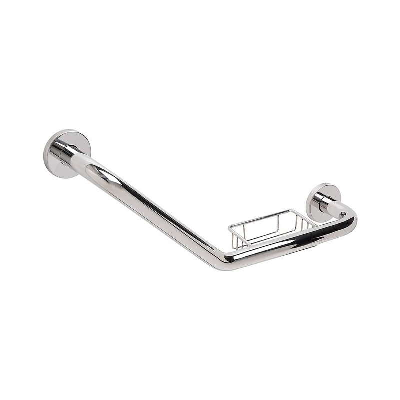 Stainless Steel Bathroom Safety Grab Bar with Soap Holder