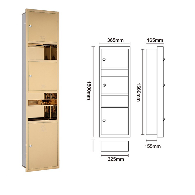 Washroom Waste Bin Toilet Paper Towel Bin Cabinet Manufacturer