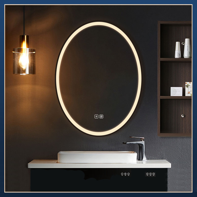 Wall Hung Oval LED Bathroom Makeup Mirror