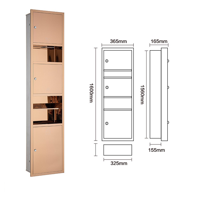 Washroom Waste Bin Toilet Paper Towel Bin Cabinet Manufacturer