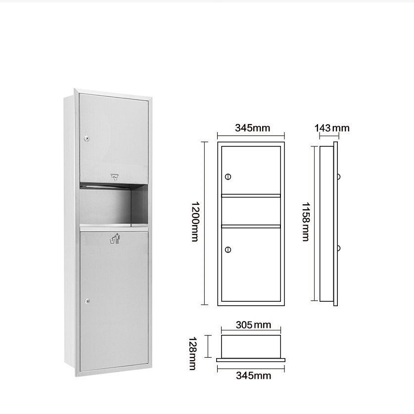 Stainless Steel 304 Built in Trash Bin Manufacturer