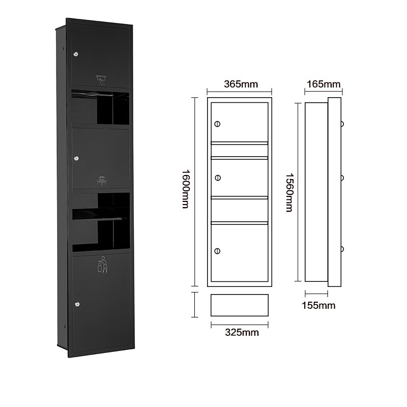 Washroom Waste Bin Toilet Paper Towel Bin Cabinet Manufacturer